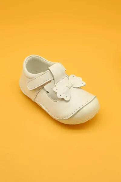 Genuine Leather Orthopedic First Step Baby Shoes White 
