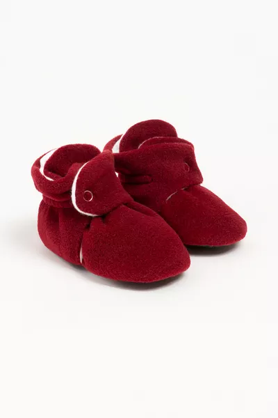 Non-Slip Sole, Breathable Cotton Lined, Adjustable Snap, House Slippers, Baby Booties