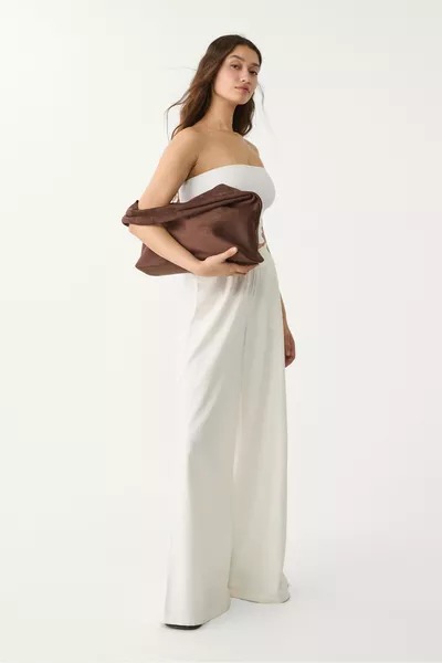 Borsa a tracolla in suede sintetico