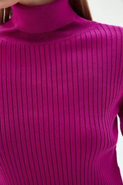 سترة مضلعة طويلة الأكمام متماسكة