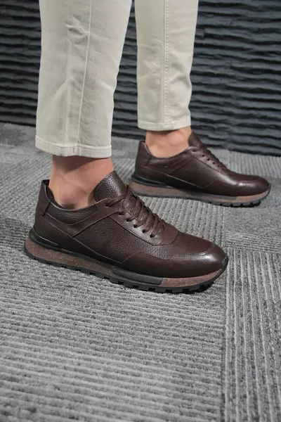 حذاء رجالي كاجوال من الجلد الطبيعي