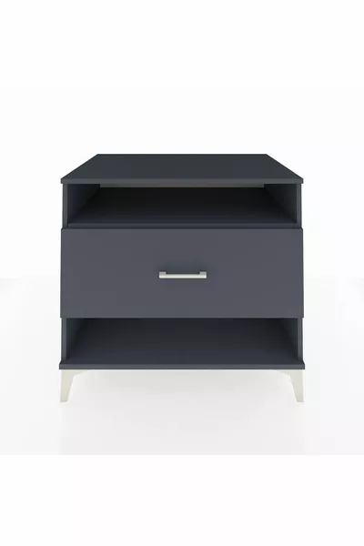 خزانة كرونوس بدرج واحد ورف واحد - أنثراسيت