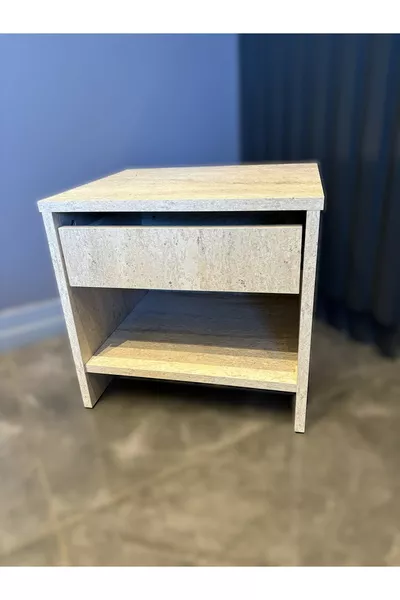 خزانة جانبية بمظهر الترابتين مع درج علوي