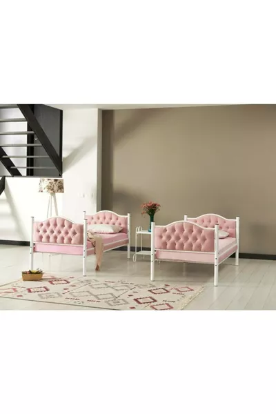 Melis Bed-Sized Youth and Children's Room Metal Bunk Bed