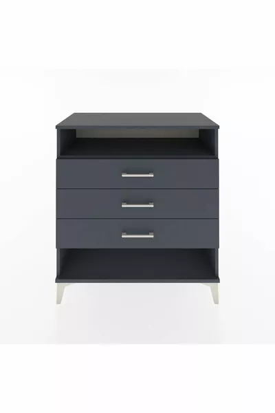 Hyperion Şifonyer Tek Raflı 3 Çekmeceli  Antrasit-Antrasit