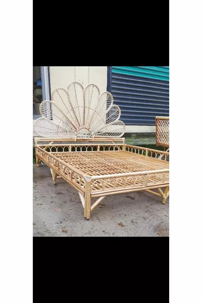 رأس سرير من خشب البامبو بطول سم