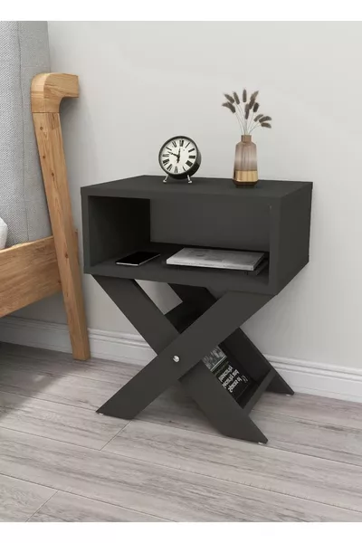 طاولة جانبية بقاعدة ومخزن مجلات من Home Enda X لون أنترسايت