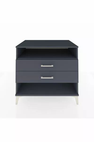 Kronos Dressoir Enkel Plank 2 Laden Antraciet-Antraciet