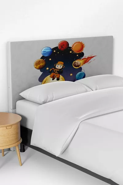 Astronaut mit Fantasie-Muster Bettkopfteilbezug