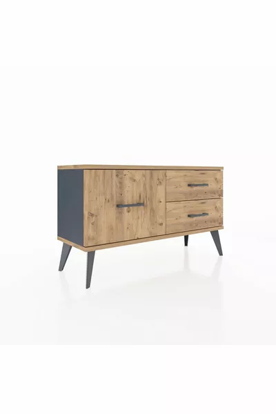 Arges Dresser 3 Drawers Anthracite-Pine