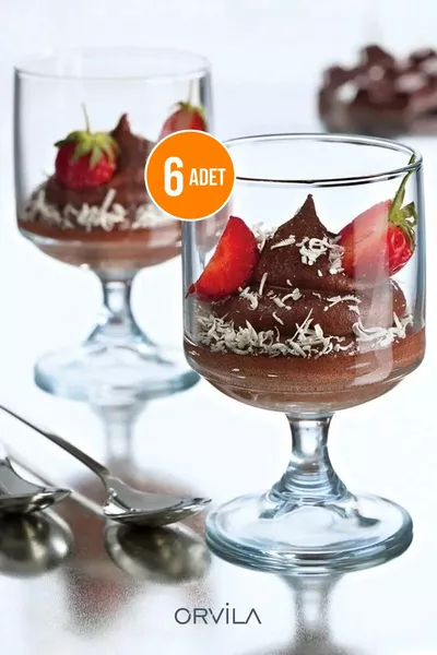 كأس تقديم حلوى ماغنوليا بلاستيكي | مجموعة 6 أكواب ماغنوليا للمثلجات والبودينغ (ليست زجاجية)