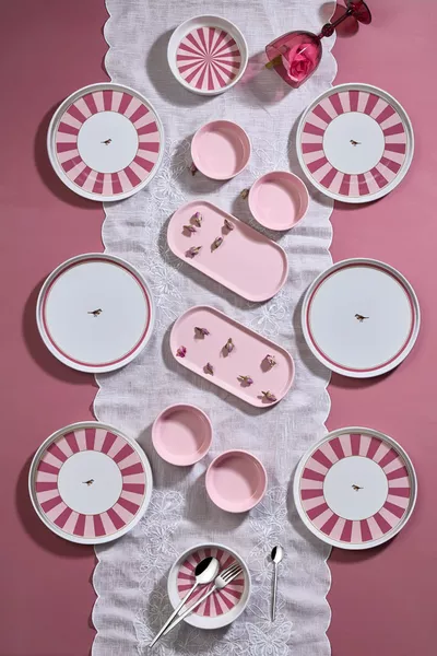 Service de petit-déjeuner Lovely Birds pour 6 personnes,  pièces - Ensemble de présentation de petit-déjeuner de luxe