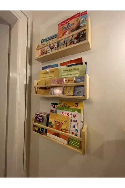 خزانة كتب أطفال من الخشب الزخرفي