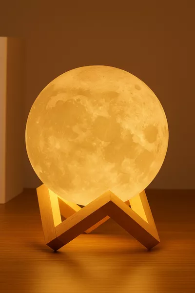 Декоративная 3D ночная лампа Луна - Настольная лампа