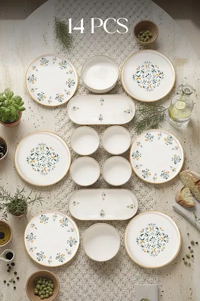 Набор для завтрака D-Harma на 6 персон,  предметов, штабелируемый, роскошный сервировочный набор тарелок