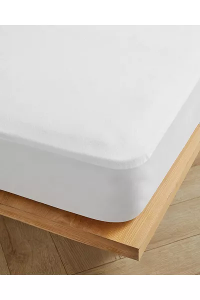 Comfort Katoenen Waterdichte Enkelslaper Hoeslaken Beschermend Wit