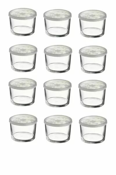 Стъклен контейнер с капак  бр. за закуска  мл 