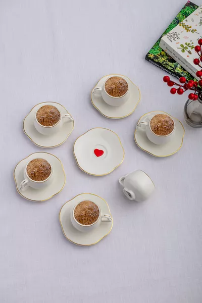 Service de 6 tasses à café de  ml De Cœur à Cœur