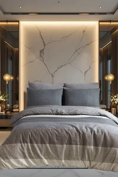 Double Cotton Duvet Cover Set with Fitted Sheet | Full Set