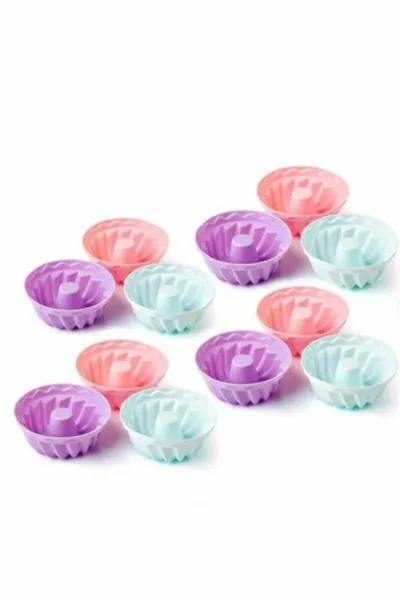 Kleines Silikon-Kuchen- und Muffin-Set, 6 Stück