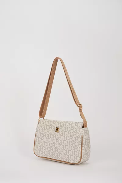 حقيبة كتف نسائية بيج 