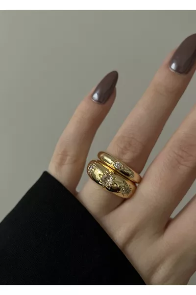 Gold Color 2-Piece Star Ring