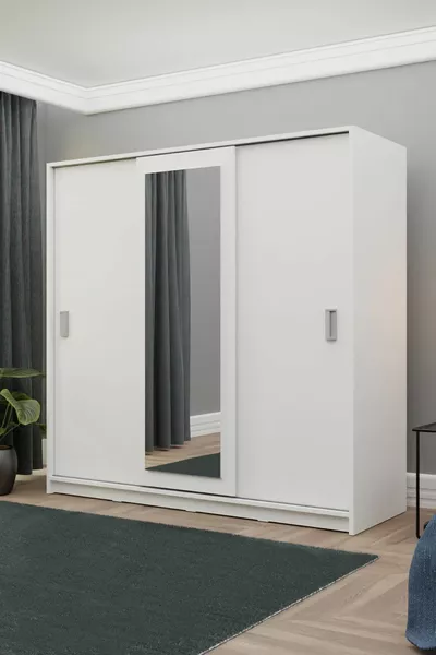 خزانة منزلقة بيضاء 