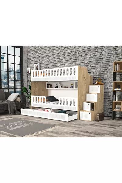 Membrane Bunk Bed Lefkas with Trundle