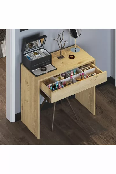 Coiffeuse Arya Novella avec tiroirs (chêne Lefkas)