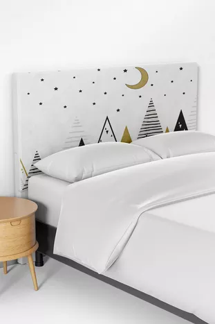 Decorative Mountain Pattern Sky Children's Bed Base Headboard Cover