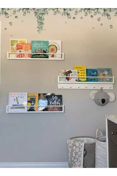 cm Montessori kapstok boekenplank babykamer organizer 3-delige set