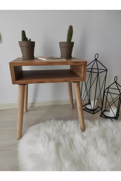 Comodino da letto singolo in stile retrò