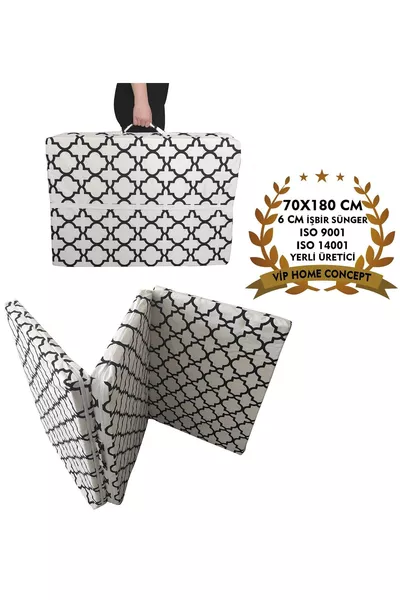 سرير قابل للطي سرير أرضي مرتبة إسفنجية (سم) ألاجاتي بسحاب