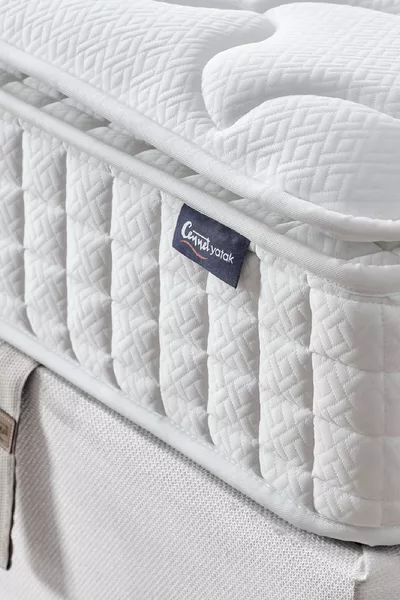 سرير بطانية مزدوجة من طراز زنبق مع نوابض، مرتبة كاملة أرثوبيدية ومضادة للبكتيريا