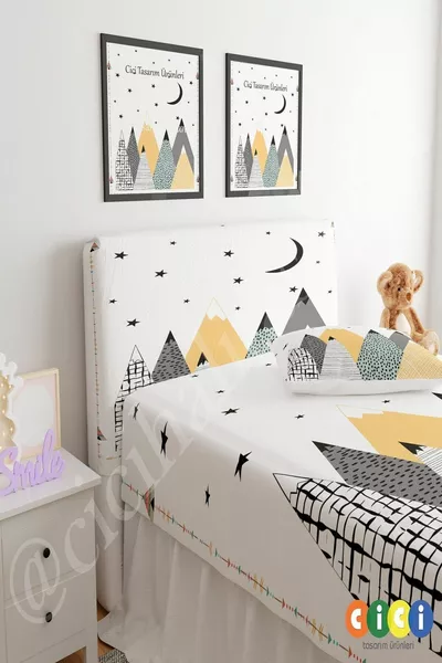 Hoofdkussenhoes Scandinavische Bergen en Sterren