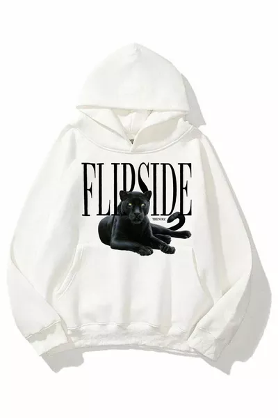Unisex Flipside Sweatshirt Hoodie White