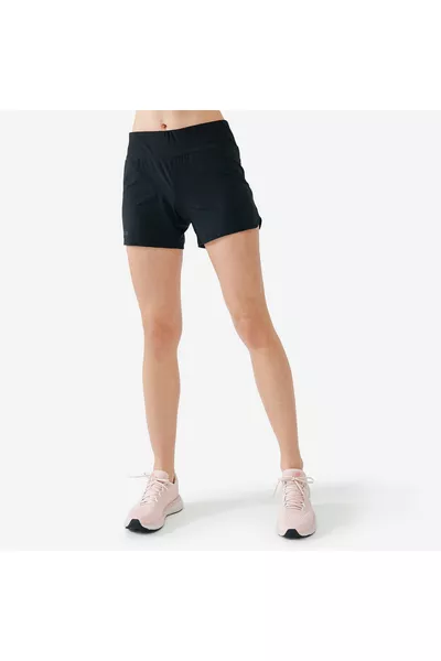 Women's Running Shorts - Black - Kiprun Run 