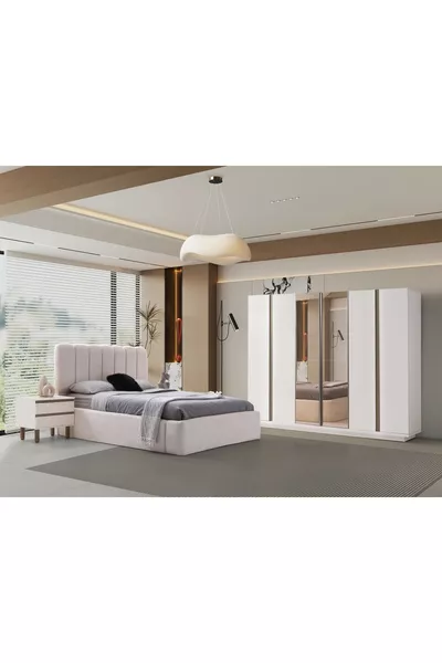 غرفة نوم ميامي بنسبة MDF٪ | توصيل وتركيب مجاني