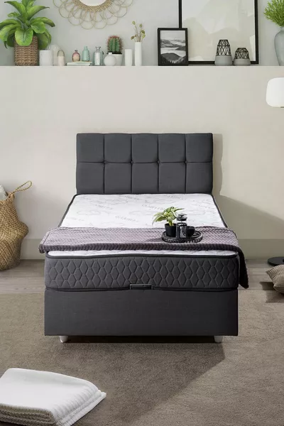 Berlin Double Set, Single Bed Base and Headboard Set