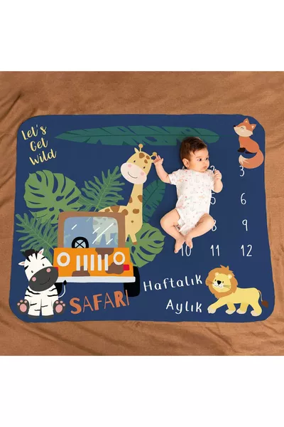 Safari Avontuur Maandelijkse | Wekelijkse Babykado Fotodeken