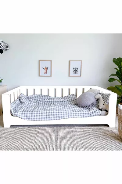 Lit Montessori pour enfants et bébés MarkaaWM Zambak Blanc
