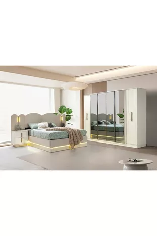 Ensemble de chambre à coucher Milano en MDF