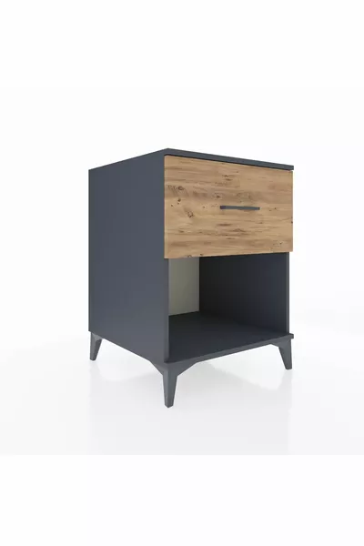 خزانة كرونوس ذات درج واحد أنثراسيت-صنوبر