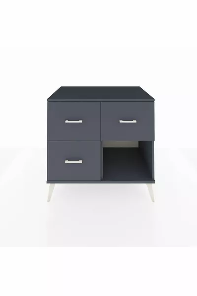 خزانة كرونوس 3 أدراج أنثراسيت-أنثراسيت