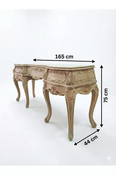 Kajmer Hand-Carved Beech Wood Dresser Set | Premium Handcrafted