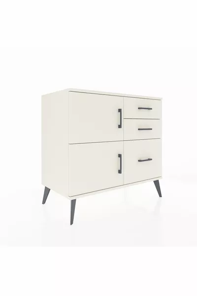 Cassettiere Hyperion con un ripiano, 3 cassetti e 2 ante, Giada-Aytaşı