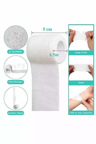 Self-Adhesive Bandage 5 Cm X 4.5 M White Gauze