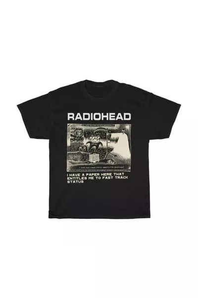 تي شيرت راديوهيد DNA للتزاوج، أسود، للجنسين