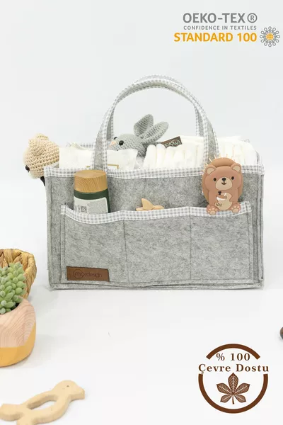 Veelzijdige Dikke Vilt Mama Baby Verzorgingstas, Kastorganizer, Scotch Serie