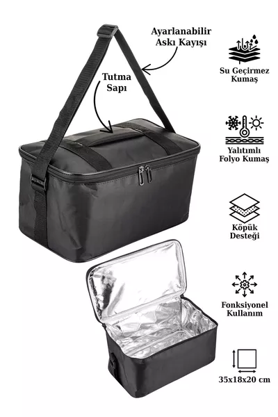 Lt Kühler Thermos Camping Picknick Isolierte Thermotasche mit Schultergurt, hält heiß und kalt, Kühltasche